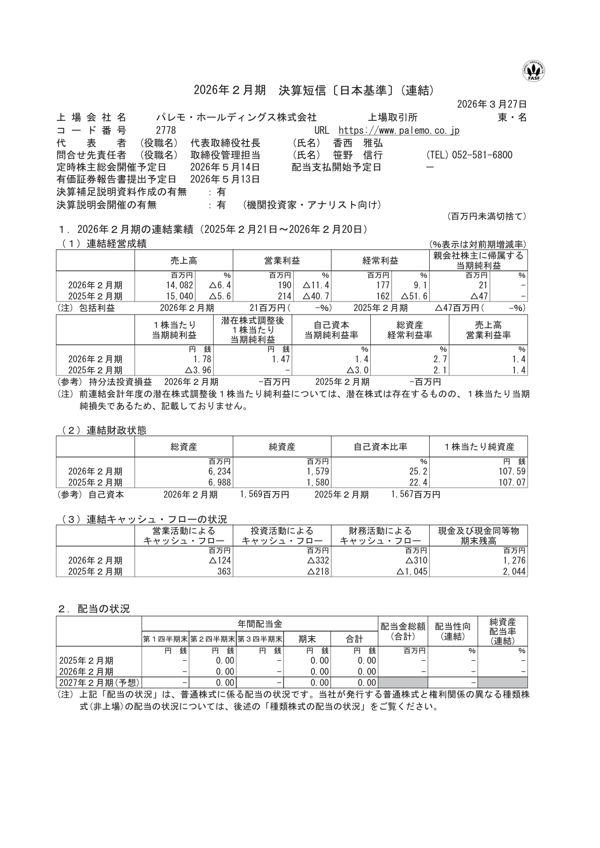 パレモ・ＨＤ IR