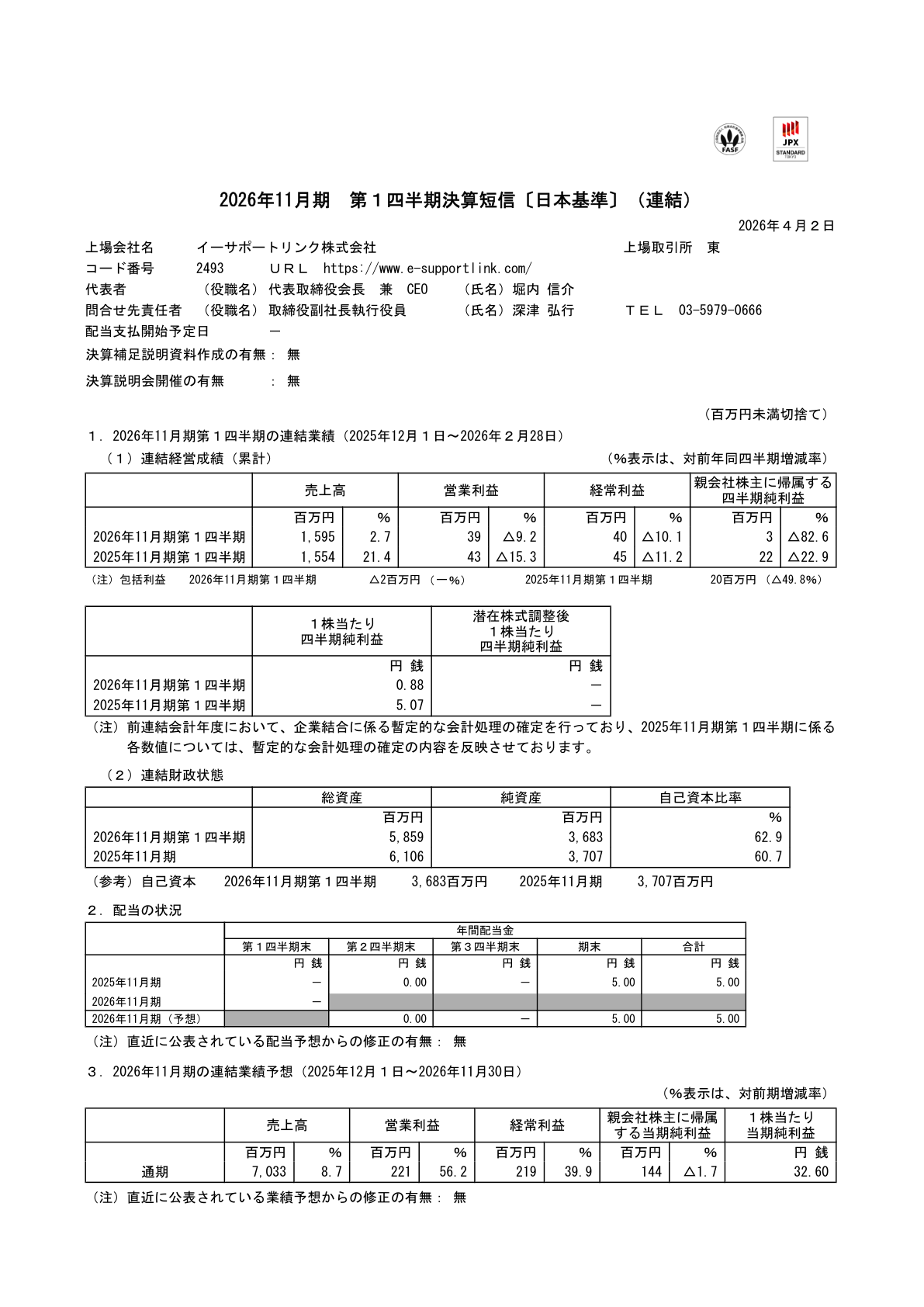イーサポート IR