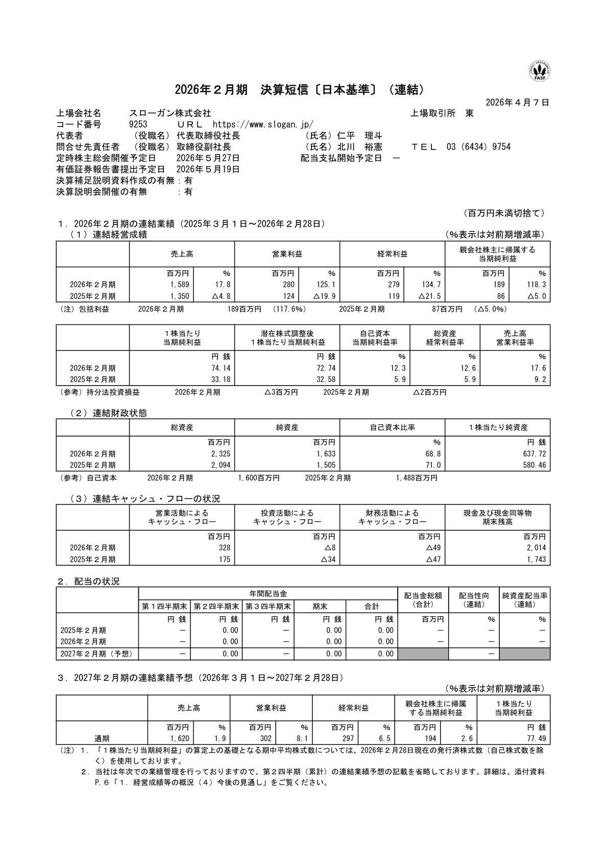 Ｇ－スローガン IR